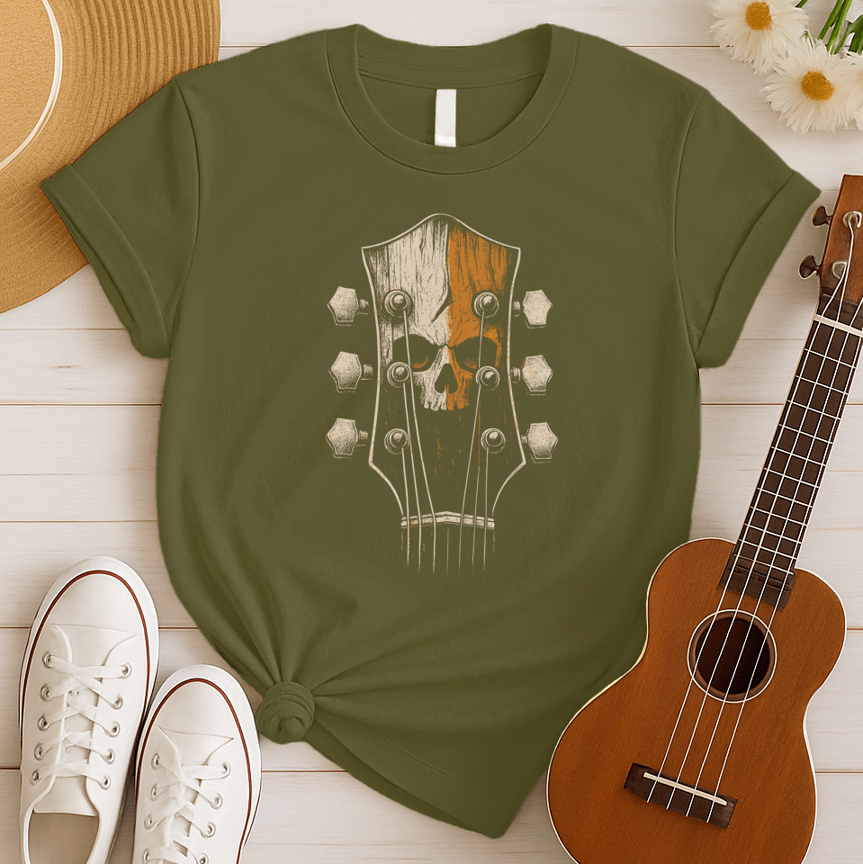 Skull Guitar Headstock | Hard Rock Tshirt