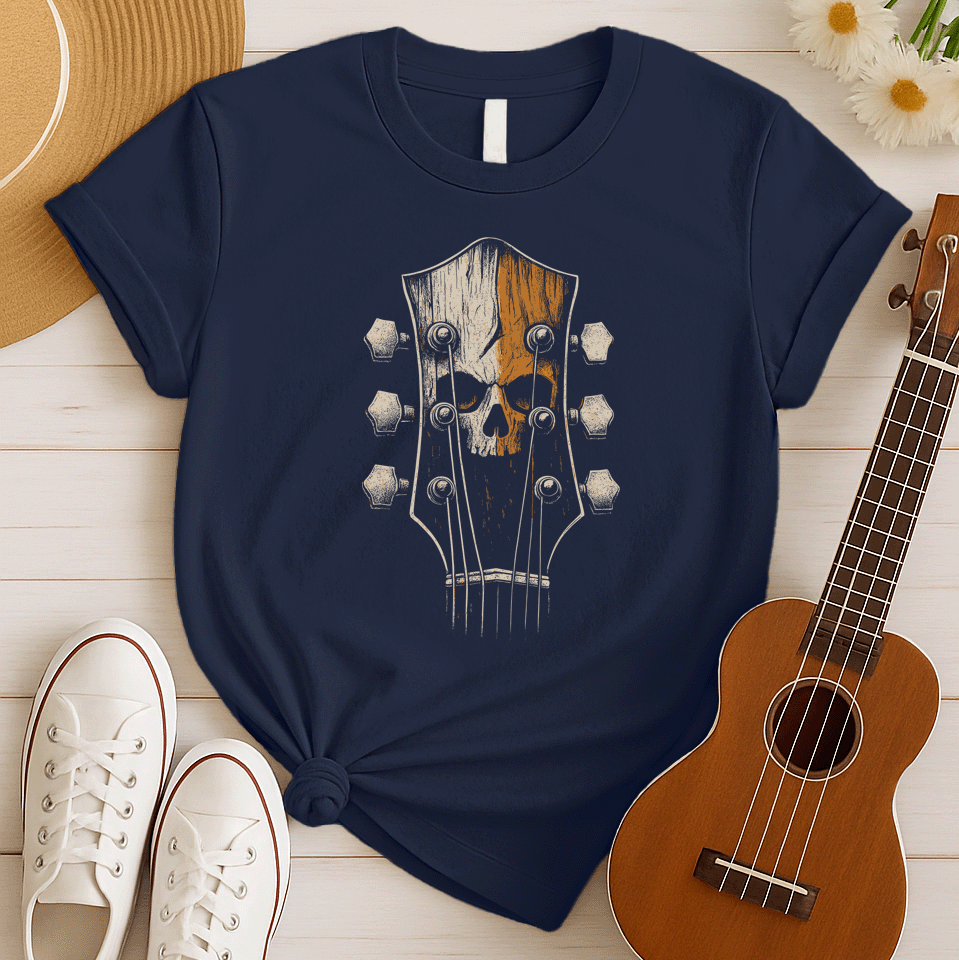Skull Guitar Headstock | Hard Rock Tshirt