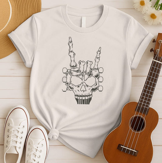 Heavy Metal Skeleton Hand | Rock Tshirt