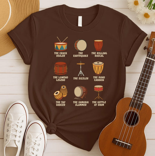Funny Drummer Names | Musician Humor Tshirt
