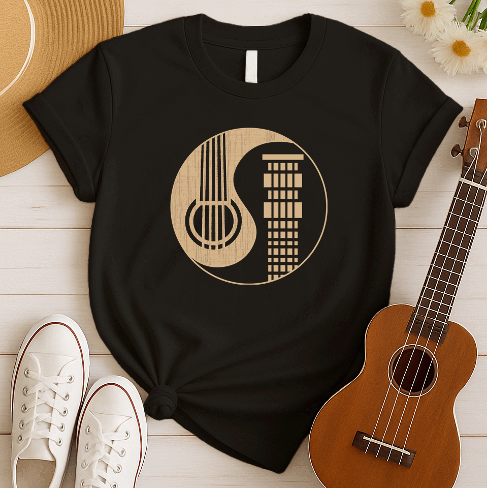 Guitar Lover Ying Yang Guitarist Tshirt