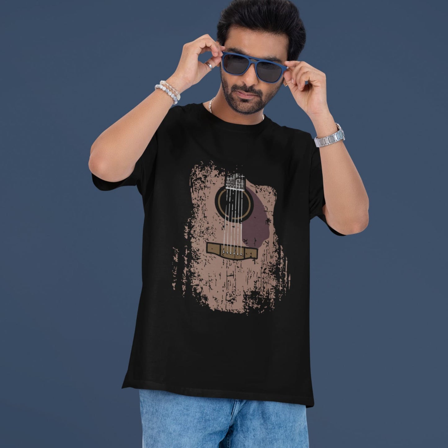 Acoustic Raw Guitar | Vintage Music Tshirt