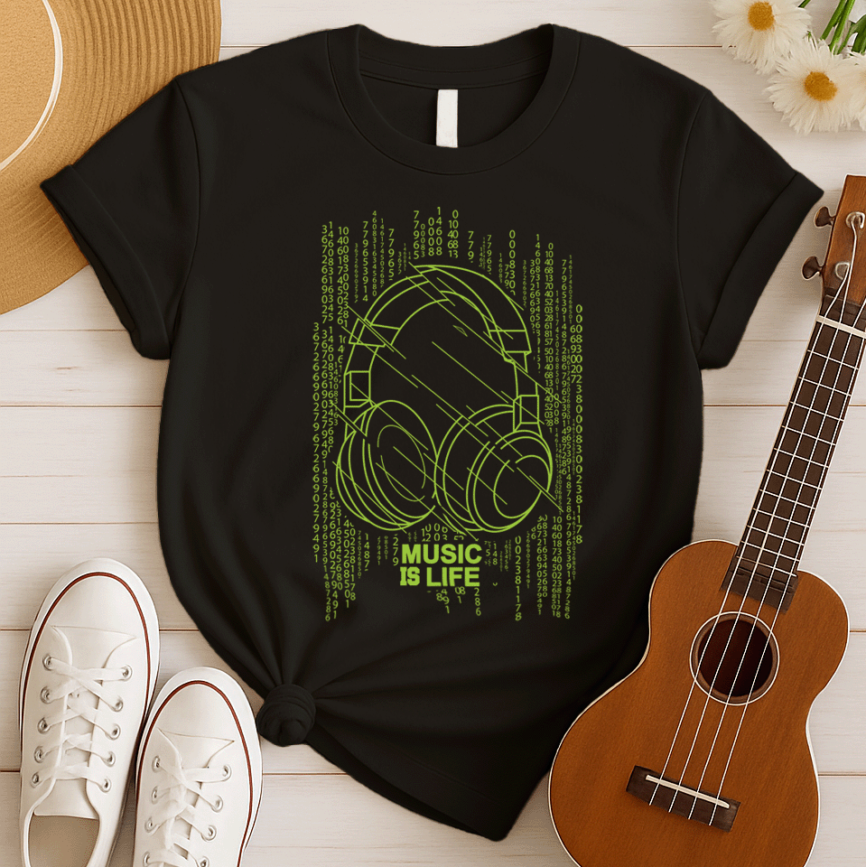 Music is Life Music Lover Tshirt
