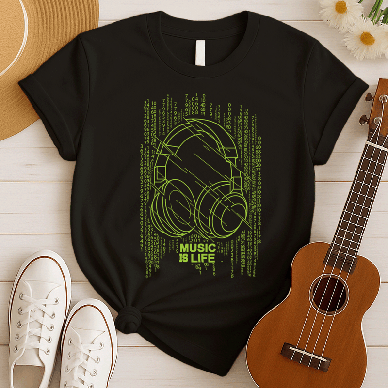 Music is Life Music Lover Tshirt
