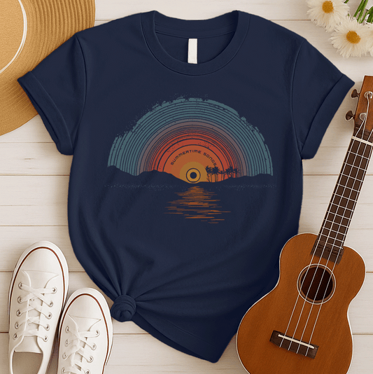 Retro Vinyl Sunset Vintage Tshirt
