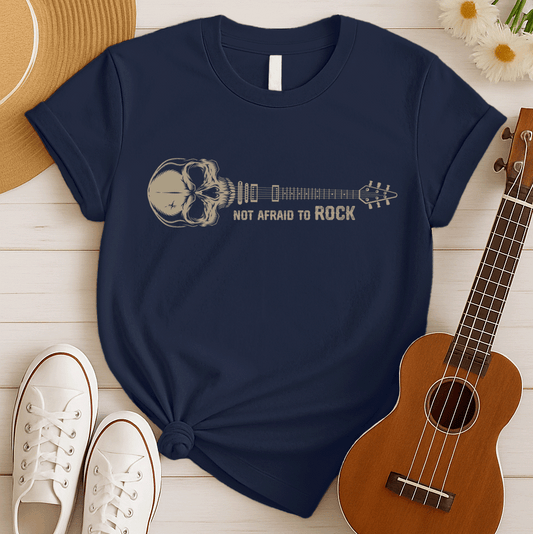 Rockstar Skeleton Halloween Guitarist Tshirt