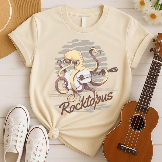Rocktopus Guitarist | Ocean Rock Tshirt