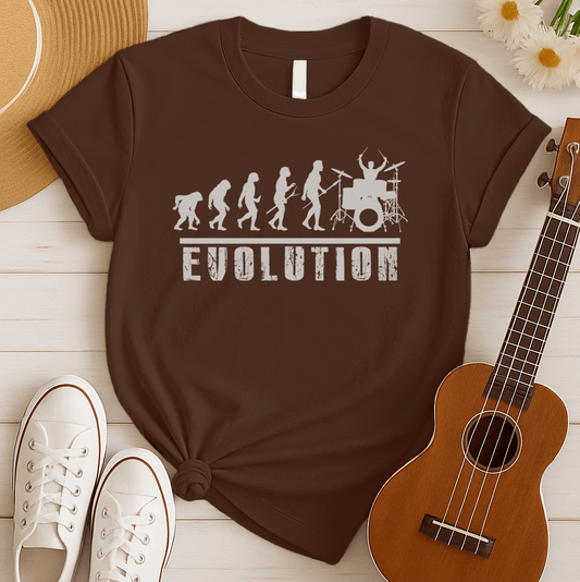 Evolution Drummer Drums Lover Tshirt