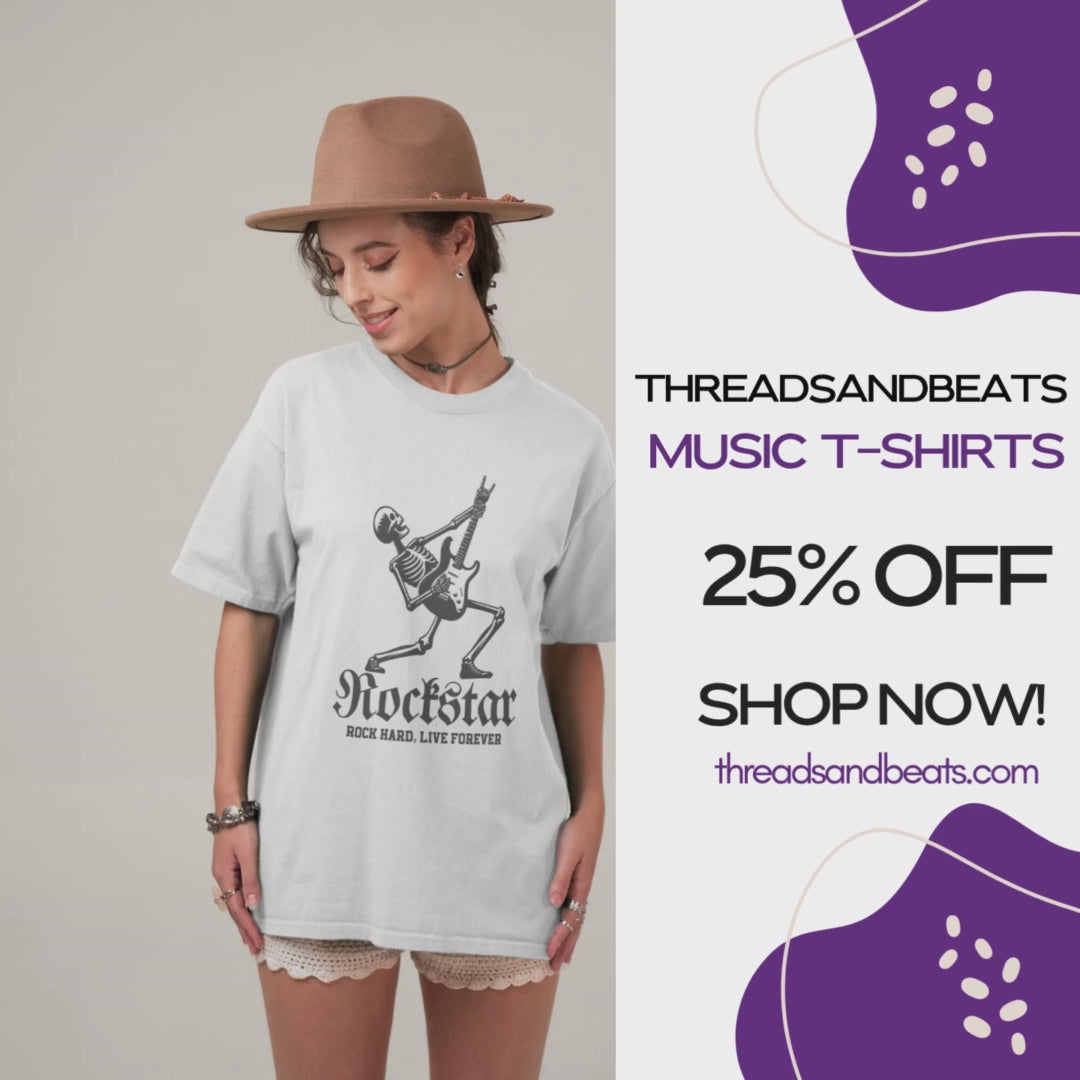 Rockstar Skeleton Guitarist Tshirt